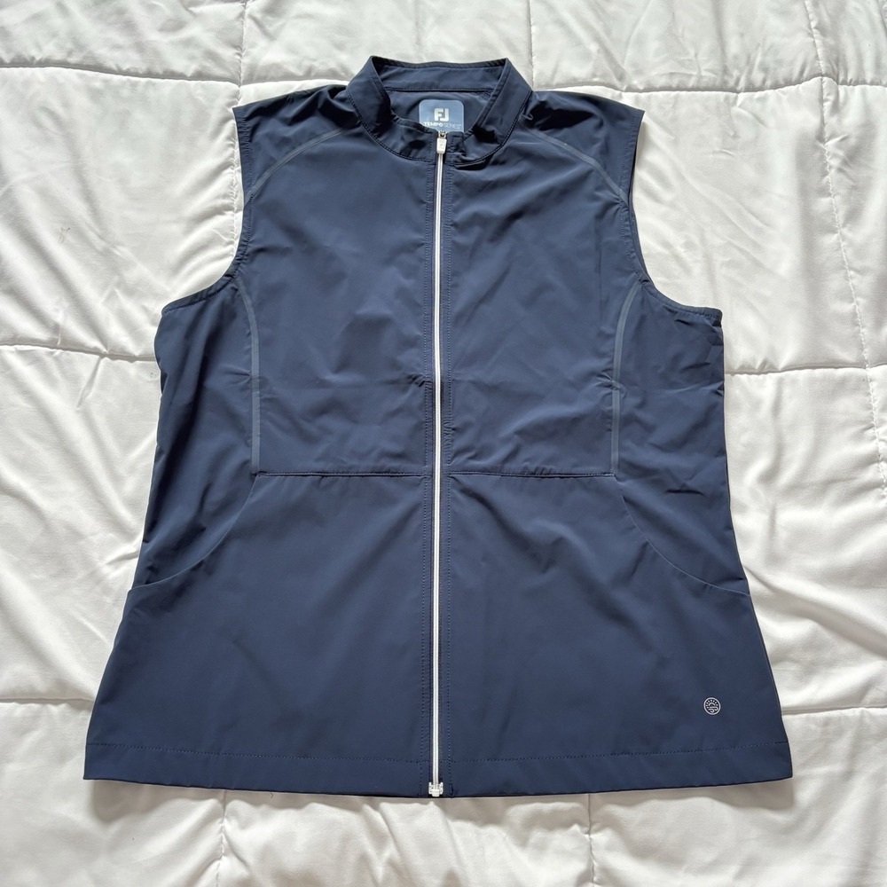 FootJoy Tempo Series Golf Vest Womens Large Blue Quiet Luxury Preppy‎ Outdoor
